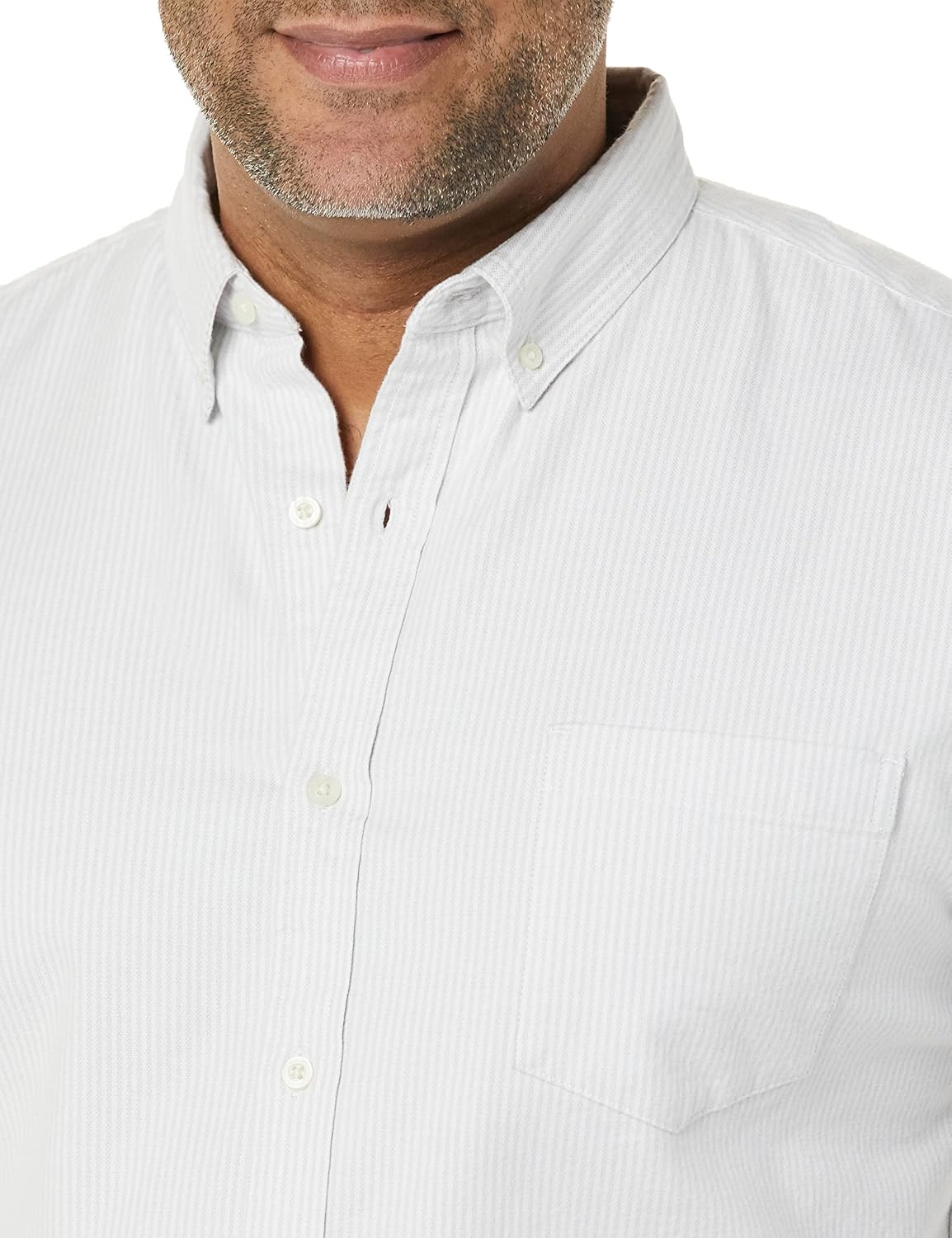 Essentials Men's Slim-Fit Long-Sleeve Stretch Oxford Shirt with Pocket