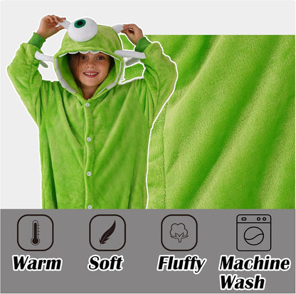 Unisex Children Animal Onesie Pajamas,Kids Flannel Halloween Cosplay Costume/Homewear/Sleepwear