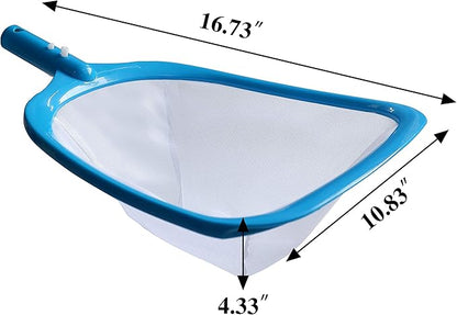 ATIE Pool Spa Leaf Skimmer Net with White Ultra Fine Mesh with 4" Deep Pocket Great for Removing Leaves & Debris in In-Ground Pool Spa and Above Ground Pool, Inflatable Pool, Hot Tub, and Fountain
