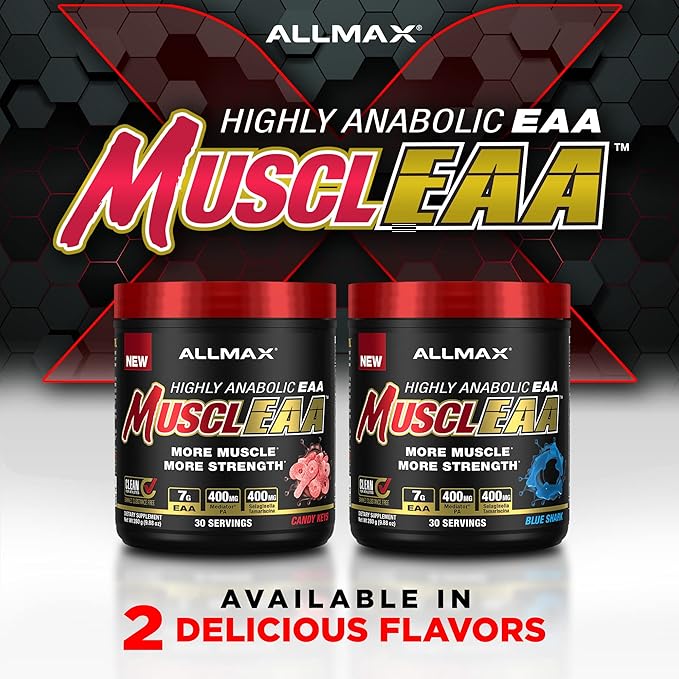ALLMAX Nutrition - MUSCLEAA, Amino Energy for Strength and Muscle gain, Supports Hydration, Stamina and Exercise Performance, Formulated with 7000mg EAAs and 4200mg BCAAs (Candy Keys)