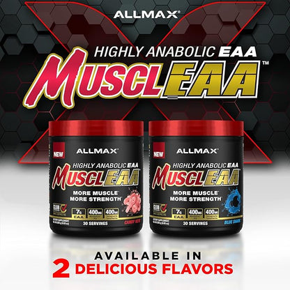 ALLMAX Nutrition - MUSCLEAA, Amino Energy for Strength and Muscle gain, Supports Hydration, Stamina and Exercise Performance, Formulated with 7000mg EAAs and 4200mg BCAAs (Candy Keys)