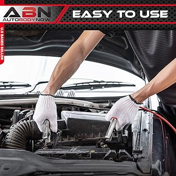 ABN Jumper Cables, 25ft Long, 2-Gauge, 600 AMP  Commercial Automotive Vehicle Booster Cables  Motorcycle Car ATV