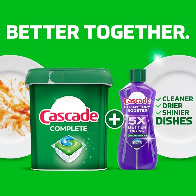 Cascade Complete Dishwasher Pods, Dishwasher Detergent, Lemon Scent ActionPacs, Cleaning Supplies, 78 Count