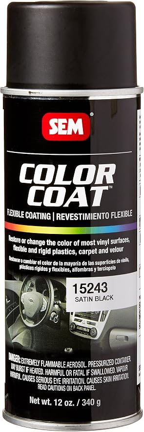 SEM Products 15243 Satin Black Color Coat - 12 oz.