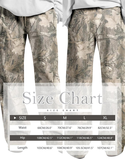 HOCANDY Women Wide Leg Camo Sweatpants Drawstring High Waisted Camouflage Sweat Pants Baggy Fleece Camo Pants with Pockets