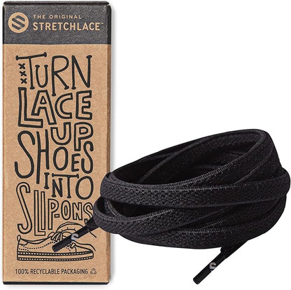 THE ORIGINAL STRETCHLACE  Elastic Shoe Laces  As Seen on Shark Tank  Flat Stretch Shoelaces