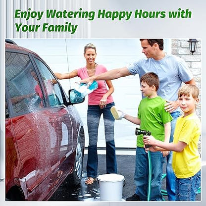 AUTOMAN Garden Hose Nozzle, Water Sprayer Nozzle with 7 Adjustable Watering Patterns,Slip Resistant Nozzle for Plants,Lawn,Washing Cars,Window Cleaning,Showering Pets  Outdoor Fun.