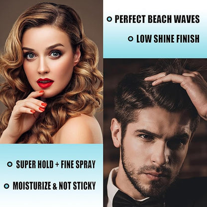 Volumizing Sea Salt Spray for Hair, Natural & Organic Texturizing Beach Hair Spray for Men and Women, Texture, Hold, and Volume Hair Spray, Texturizing & Volumizing Beach Waves Spray for Hair