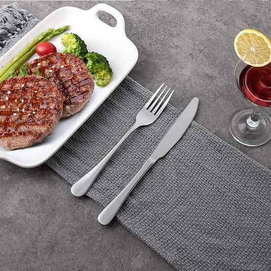 5 Pcs Thicken Dinner Forks Stainless Steel Forks Silverware Mirror Polished Dishwasher Safe for Kitchen Home Restaurant - Silver Fork