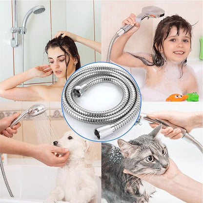Extra Long, Kink Free Stainless Steel Shower Hose Attachment,Handheld Shower Head Hose, Shower Hose Replacement with Brass Insert & Nut for Bathing/Cleaning(79 Inches)