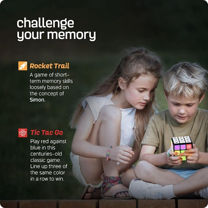 This rechargeable game cube has 9 exciting brain and memory games to play solo or with friends. It's a great gift for kids 6-12 years old!