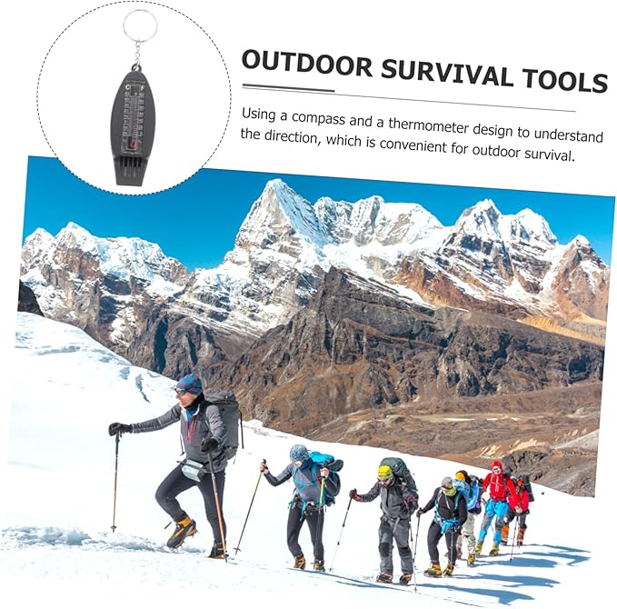 Yardwe Whistle Compass Map Reading Compass Hiking Whistle Compass Whistle Safety Whistle Mini Compass Camping Whistle Backpack Keychain Whistle Keychain Survive Plastic Travel Pocket