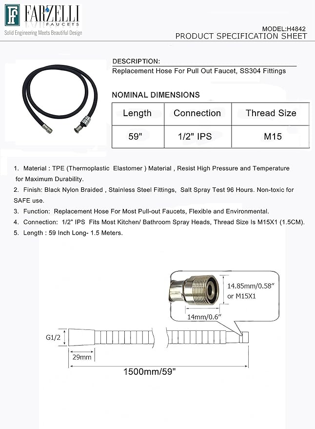 Kitchen Faucet Replacement Parts Replacement Hose For Pull Out Faucet