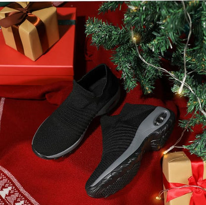 8.5-9 HKR Women Walking Shoes Comfortable Slip On Sneakers | No-hand Slip-on Design, Breathable Mesh Upper, Cushioned Insole, Rubber Outsole, Lightweight