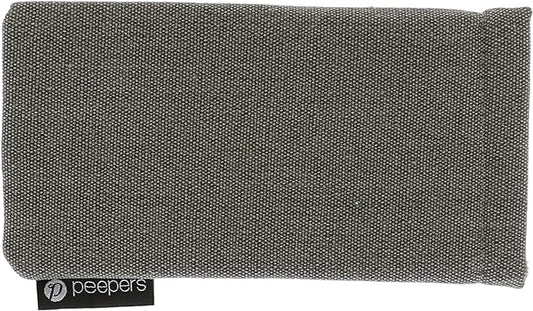 peepers by peeperspecs unisex adult Canvas Eyeglass Case, Gray - Large, 1 US