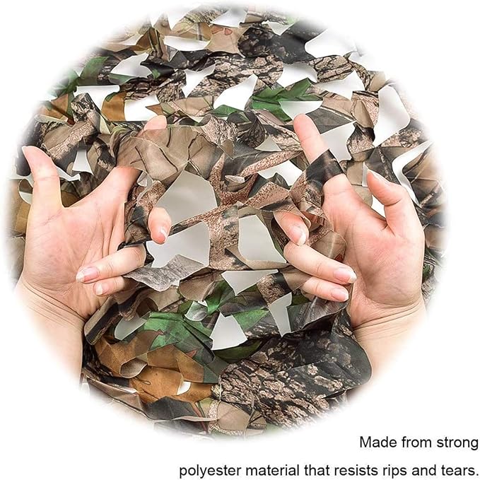Camo Netting, Camouflage Netting, Hunting Blind Camo Net, Army Party Decorations, Sunshade Fence Nets, Lightweight, Bulk Roll, Mesh, Great for Camping, Shooting, Photograph, Car Cover, Outdoor