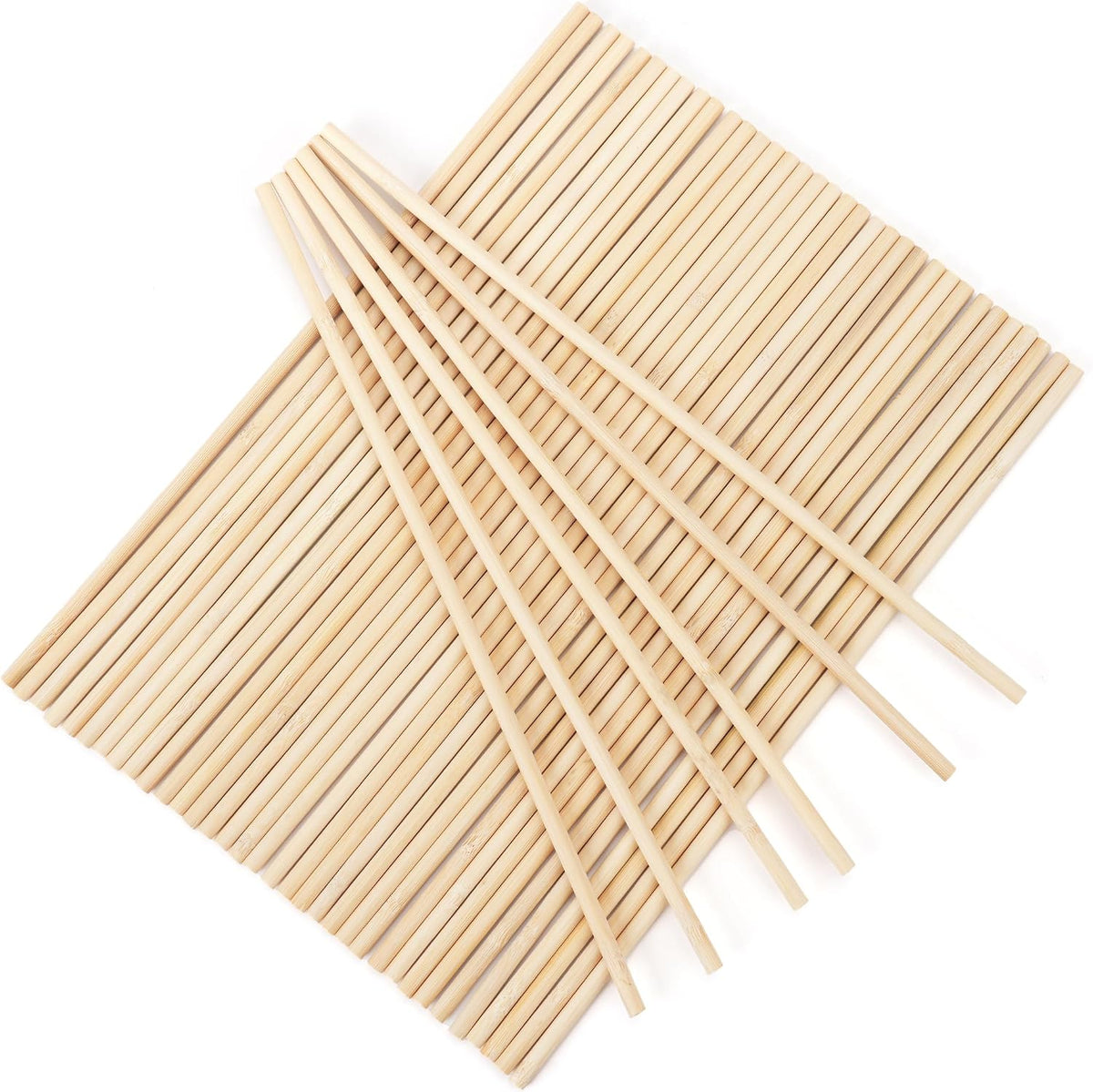 50Pcs Wooden Dowel Rods, 1/4 x 12 Inch Wood Sticks for Crafts Wooden dowel rods for DIY crafts, Halloween & Christmas decor, cake dowels, model making and creative projects