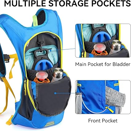 Hydration Pack,Hydration Backpack with 2L Hydration Bladder Lightweight Running Water Backpack for Women Men