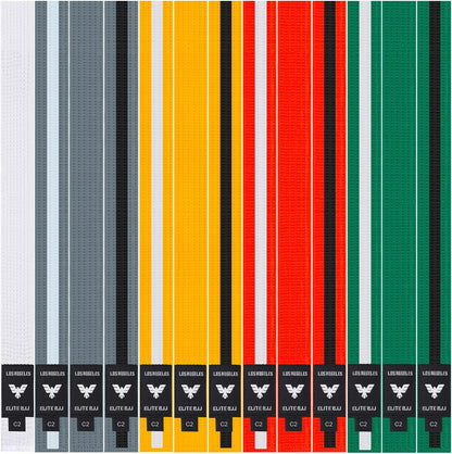 Elite Sports Kids Brazilian Jiu Jitsu Belts Preshurunk Martial Arts Youth BJJ Belts for Girls & Boys with BJJ Ranking Stripes ( C2 )