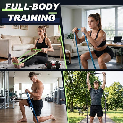 Resistance Bands for Pull Up Assist, Exercise & Workout Bands Set Long resistance bands for pull up assist, strength training, physical therapy, stretching, home gym