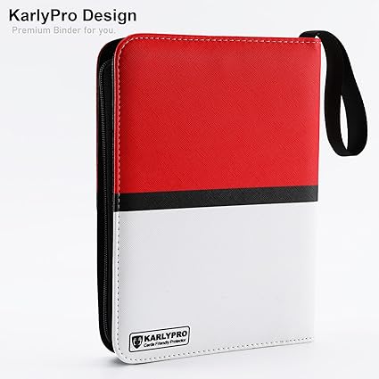 Card Binder Compatible with Pokm Jumbo Cards,100 Pockets Hold Oversize Big Cards,3 Rings With 50 Double Side Removable Premium Sleeves-Portable  Lightweight (X-Large 5.9"x8.1")
