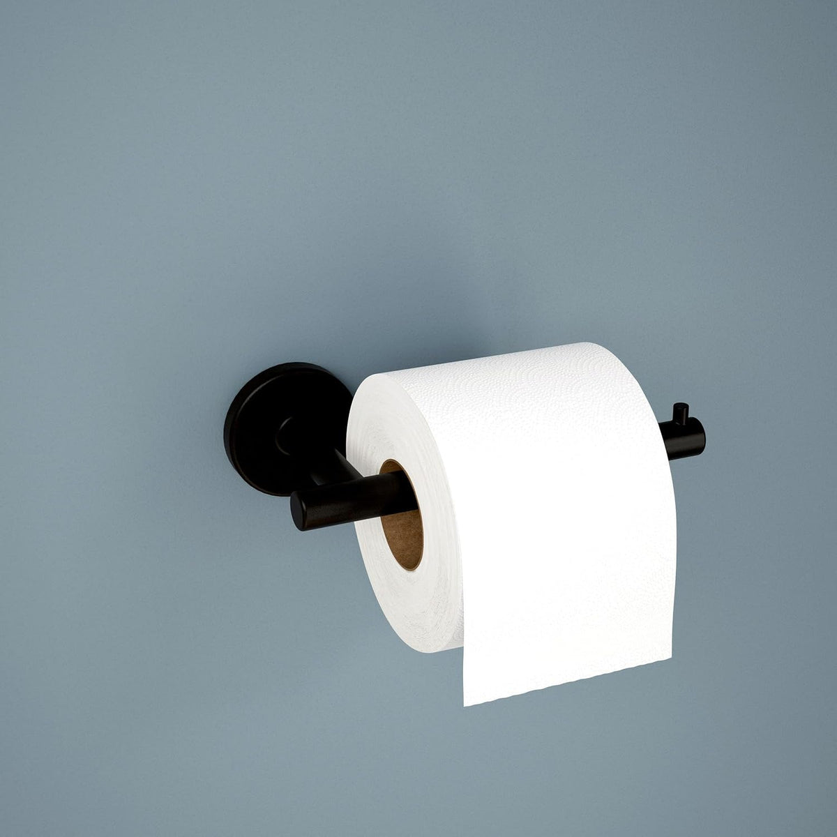 Delta Single Post Toilet Paper Holder | Matte Black | Wall Mount | Trinsic Bathroom Accessories