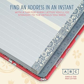 Boxclever Press Large Address Book. Address Book with Alphabetical Tabs and 432 Spaces. Hardcover Address Books with Change of Address Labels, Birthday  Christmas Card Sections. 8.5 x 7.5ins