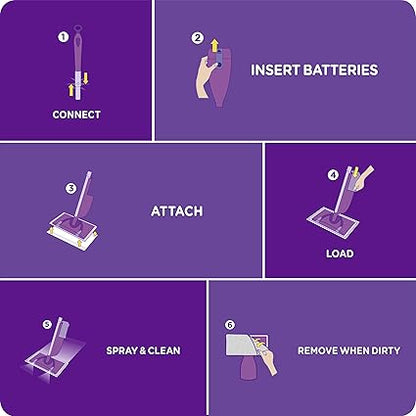 Swiffer WetJet Mops for Floor Cleaning, Hardwood Floor Cleaner Spray Mop Pad Refill, 20 Count