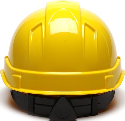 Pyramex Safety Pyramex Ridgeline Cap Style Hard Hat, 6-Point Ratchet Suspension, Yellow