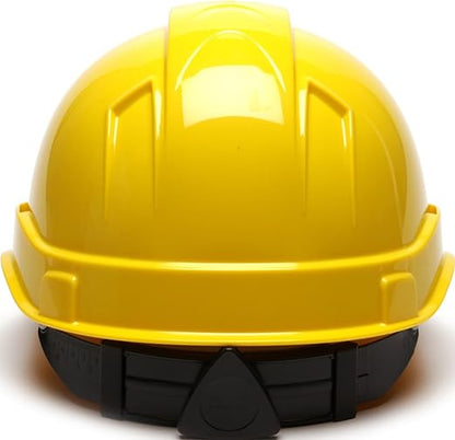 Pyramex Safety Pyramex Ridgeline Cap Style Hard Hat, 6-Point Ratchet Suspension, Yellow