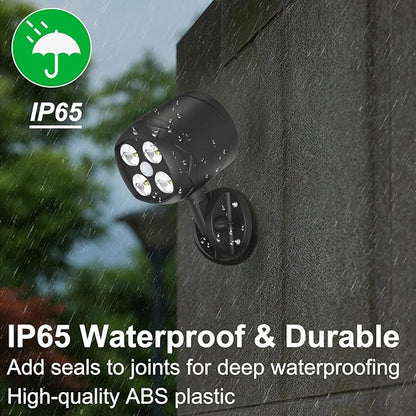 Motion Sensor Outdoor Lights, Battery Motion Sensor Light Outdoor, 6000K LED Spotlight Outdoor, 8W 600 LM Security Lights for Outside Garage and Yard, 1 Pack