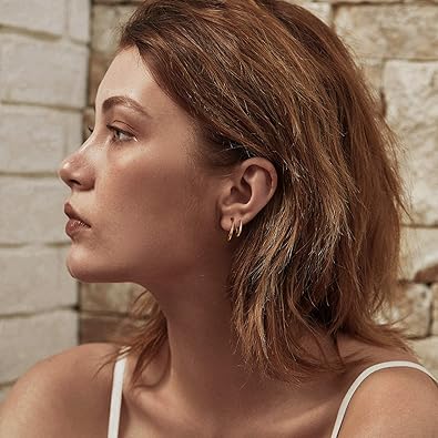LOYATA Earring Stud Sets for Women 14K Gold Plated 925 Sterling Sliver Post Small Stud Earrings for Women Hypoallergenic Gold Trendy Jewelry for Women