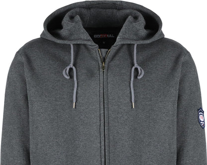 BOCOMAL FR Hoodies Zipper Front 10.5oz Cotton Fleece Flame Resistant Hooded Sweatshirts