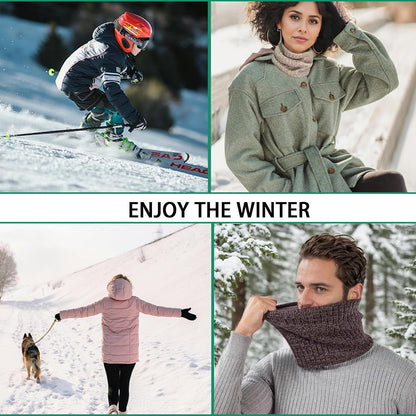 Winter Neck Gaiter for Women Men Thermal Fleece Neck Warmer Windproof Face Cover Ski Mask Gift for Cold Weather