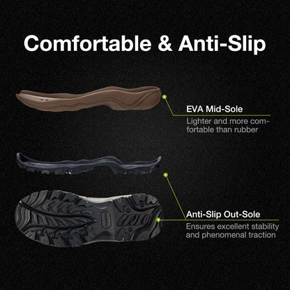 Durable TIDEWE hunting boots with neoprene uppers, anti-snake bite material, and deep tread for outdoor adventures.