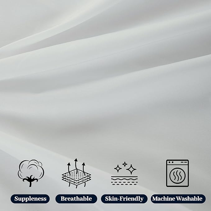 HBHLFZ Double top sheet, brushed ultra fine fiber sheets, soft and breathable, hotel quality sheets, shrink and fade resistant, easy to care for, only