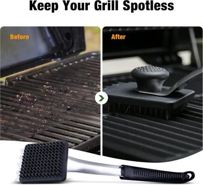 Grill Cleaner Brush/Scraper for BBQ, Griddle, Grills, Cookout Tool, 3 Head for Replacement (Handle Not Included)