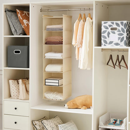 MAX Houser 6-Tier Hanging Closet Organizer with 2 Hooks
