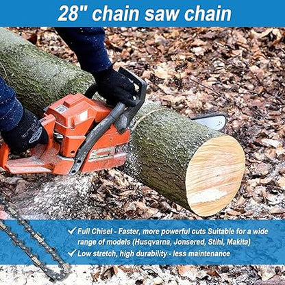 28 Inch Chainsaw Chain 38" Pitch .058 Gauge 93DL for Husqvarna 262XP Poulan 475 Jonsered 2065