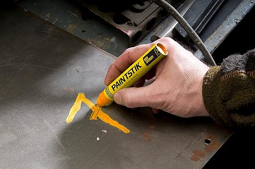 Markal 88624- Painstik High-Intensity Solid Paint Marker (Old E Paintstik) for Coding, Identification, Layout and Assembly Work, Fast Drying, for Dimly Lit Areas, Orange (12 Pk) Made in USA