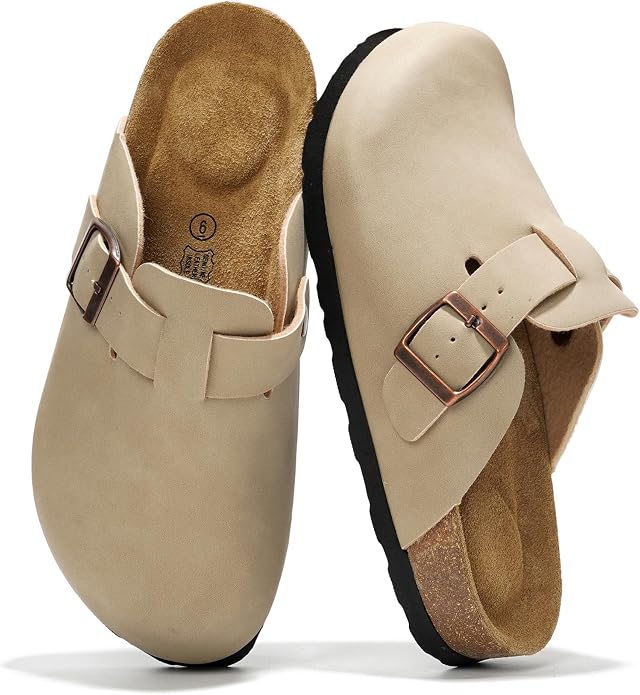Project Cloud 100% Genuine Leather Slip-ons Footbed Clogs for Women Sandals | Memory Foam Arch Support Slippers for Women; Trendy Slip-ons Women's Mules & Clogs Sandals; Non-Slip Outsole for comfort.