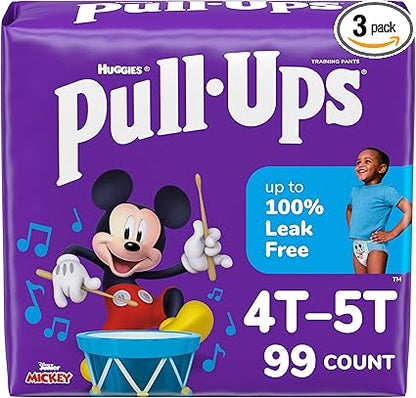 Pull-Ups Boys' Potty Training Pants, 4T-5T (38-50 lbs), 99 Count (3 Packs of 33)