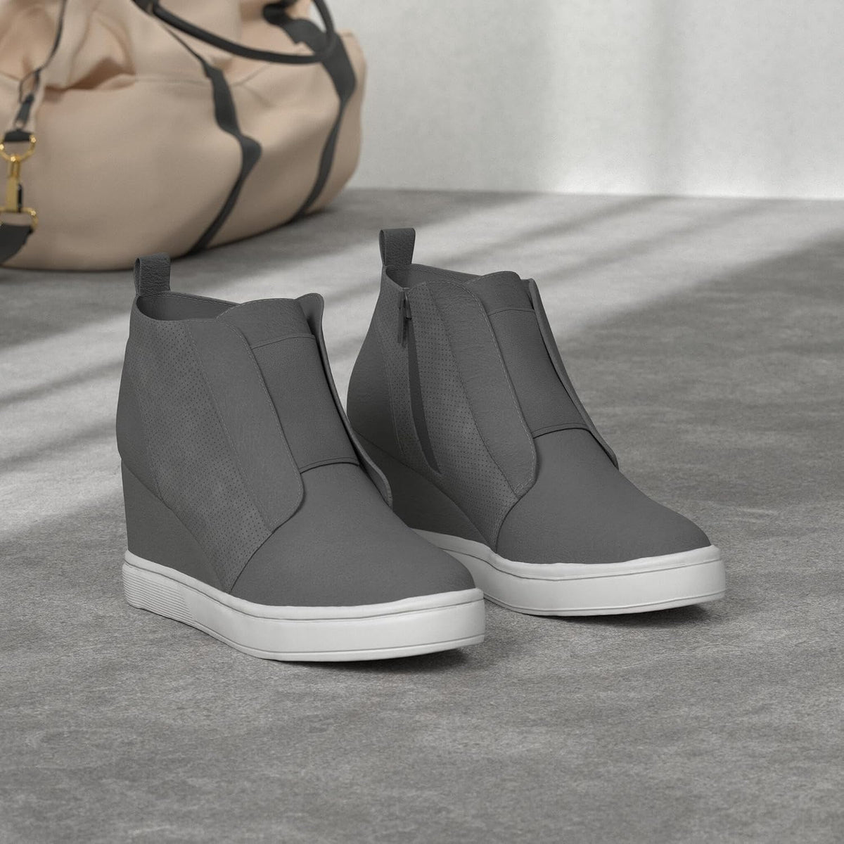 DREAM PAIRS Women’s Platform Wedge Sneakers Ankle Booties