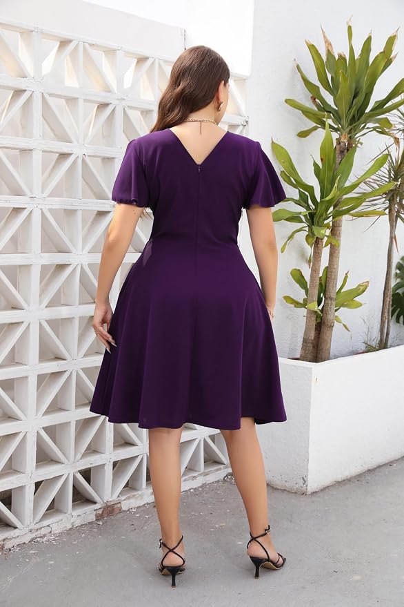 Women's Plus Size Dress Casual Summer V Neck