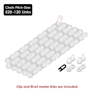 Caltric Red Drive Chain Compatible with Honda Trx400Ex Trx400X Sportrax 400 2X4 1999-2014