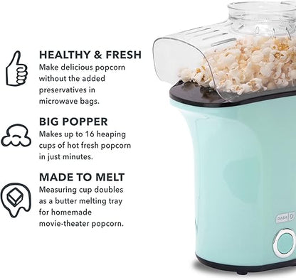 Dash DAPP150GBAQ04 Dash Popcorn Machine, Aqua