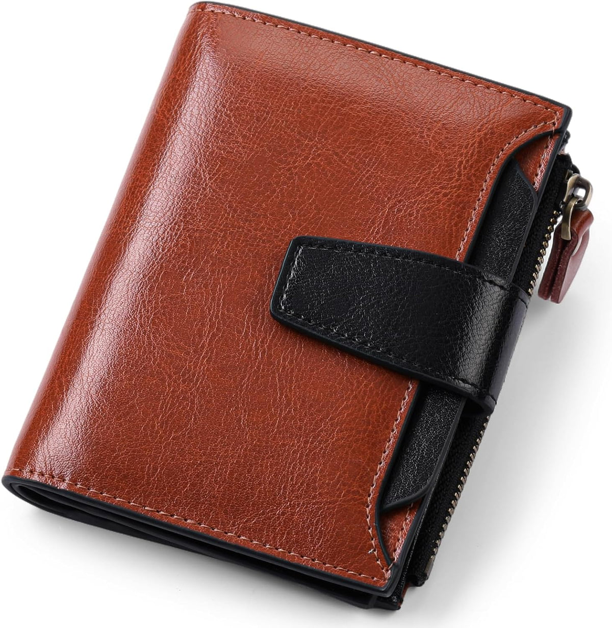 Small Wallet for Women Leather Bifold Compact RFID Blocking Small Womens Wallet Purse