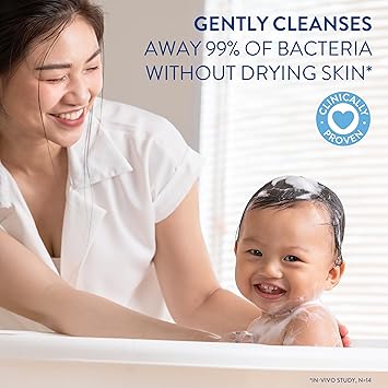 Cetaphil Baby Wash  Shampoo, 13.5oz Pack of 2, Hypoallergenic, Gentle Enough for Everyday Use, Soap Free