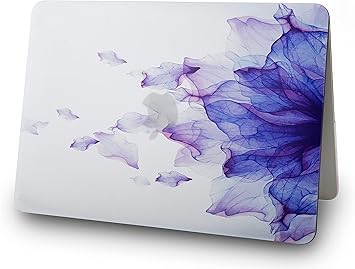 KECC Case Compatible with MacBook Air 13 inch Case 2022 2021 2020 Release A2337 M1 A2179 Retina Display  Touch ID Protective Plastic Hard Shell  Keyboard Cover  Sleeve (Purple Flower)