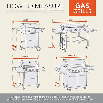 MODERN LEISURE 3019 Renaissance Ultralite Medium Size 4-Burner Grill Cover (65 inches W x 25 inches D x 44.5 inches H) Gray & Ambient
